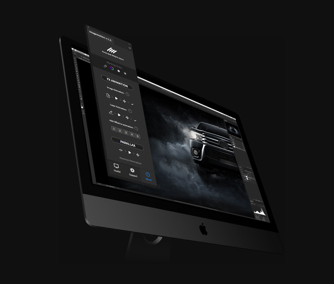 Download ImageMotion Panel for Adobe Photoshop + Tutorials Panel2