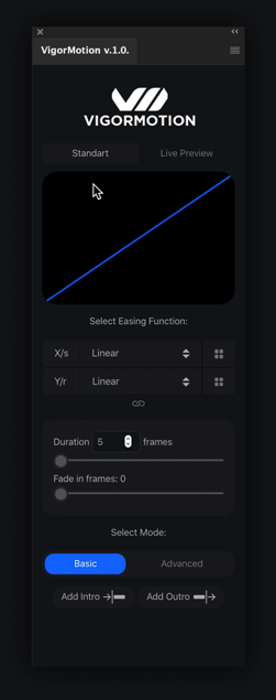 Frindly-UI vigormotion panel